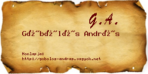 Göbölös András névjegykártya