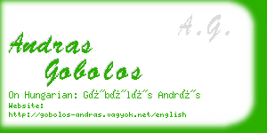 andras gobolos business card
